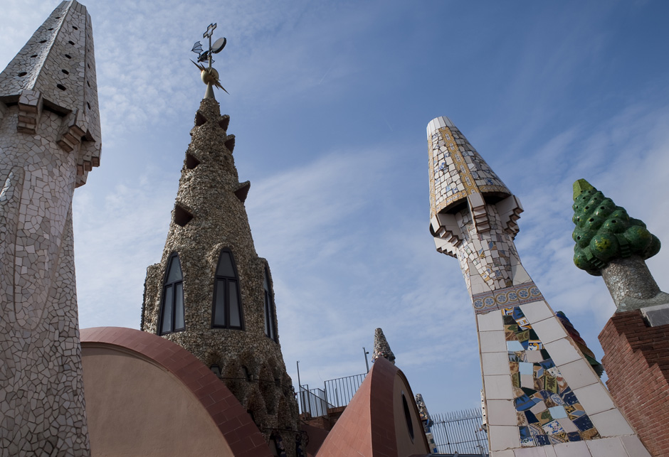 Chimeneas del terrado del Palau Güell